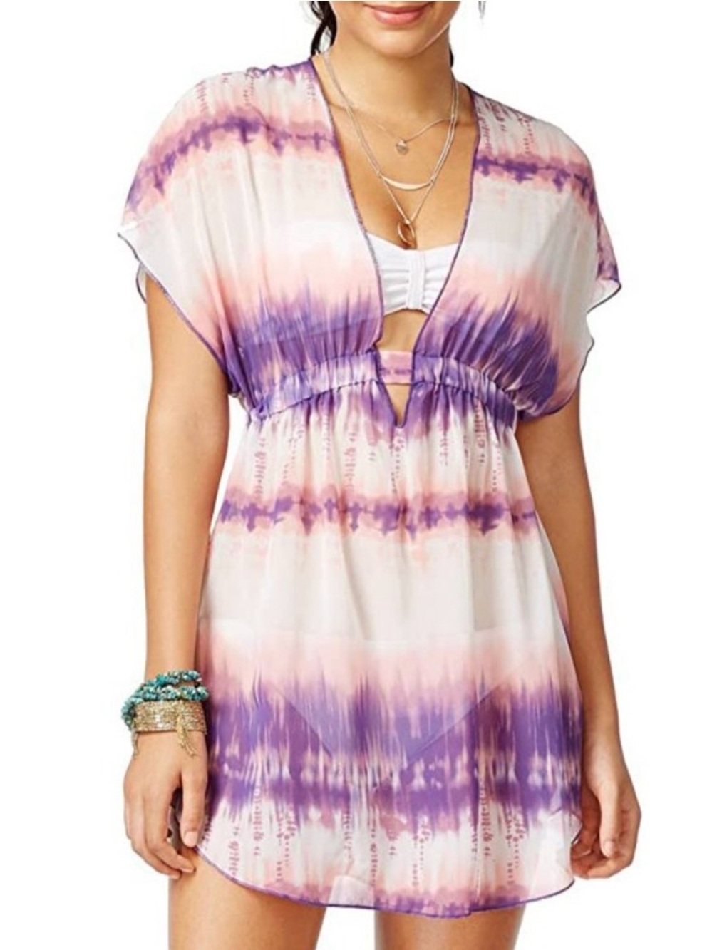 Miken Tie-Dye Swim Coverup Tunic